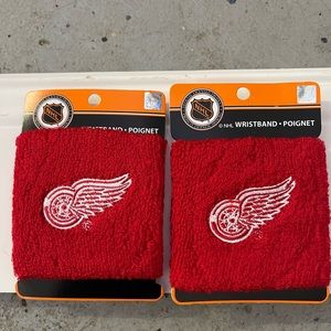 NHL Detroit redwings wrist bands pair